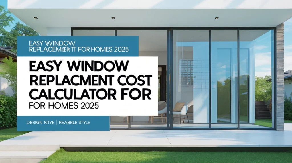 Window Replacement Cost Calculator